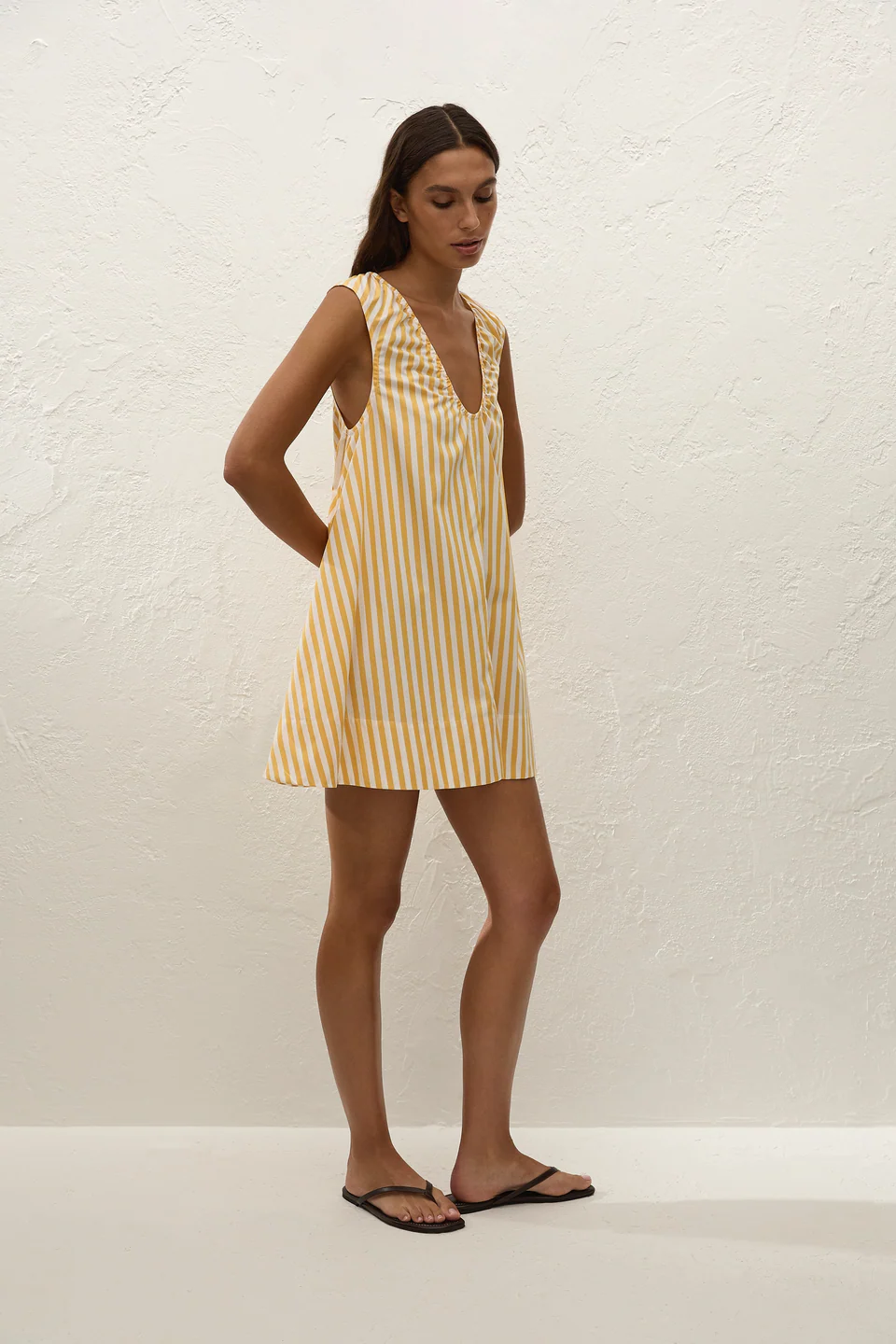 Pedrera Mini Dress Orozco Stripe Mustard