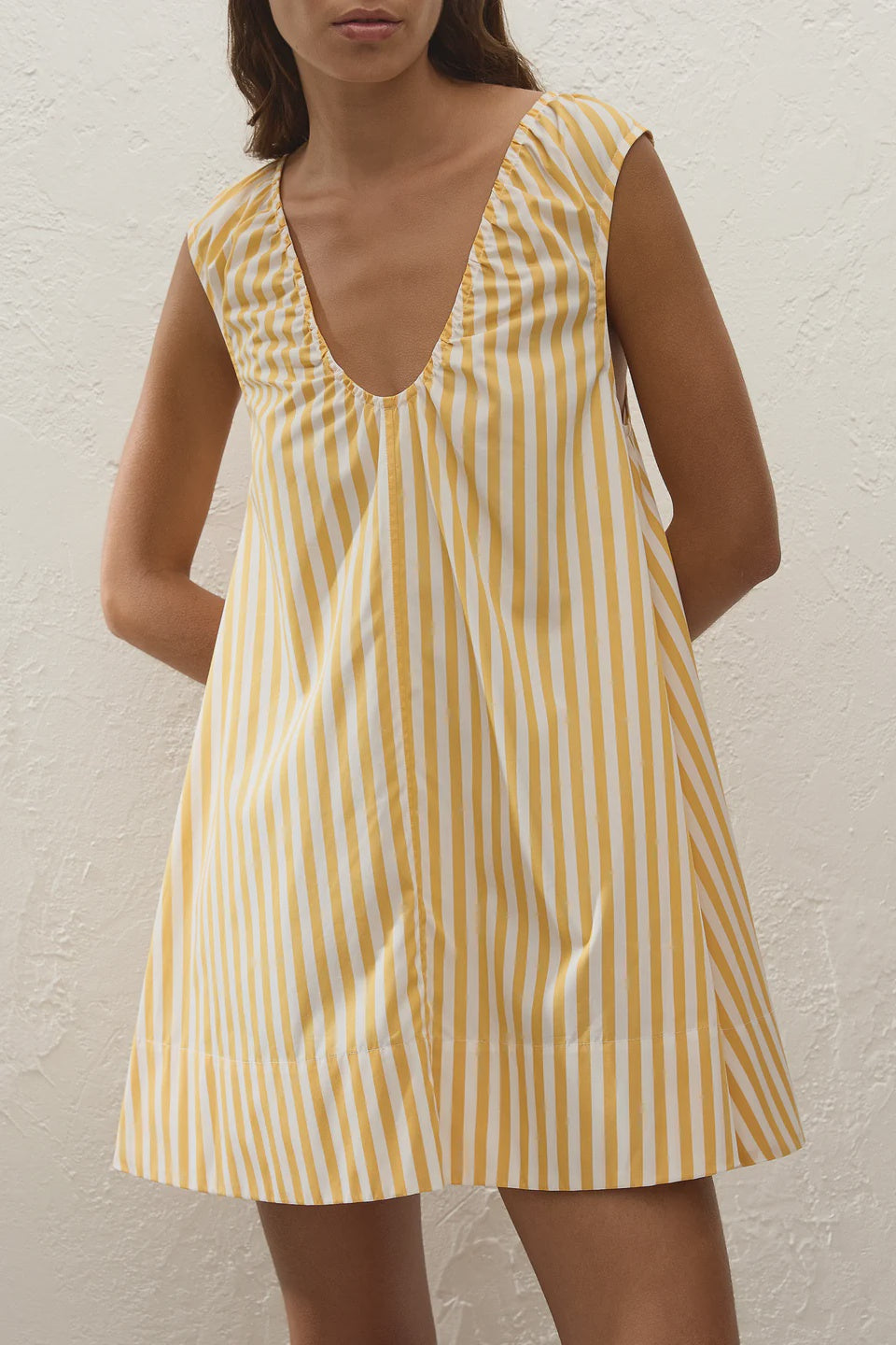 Pedrera Mini Dress Orozco Stripe Mustard