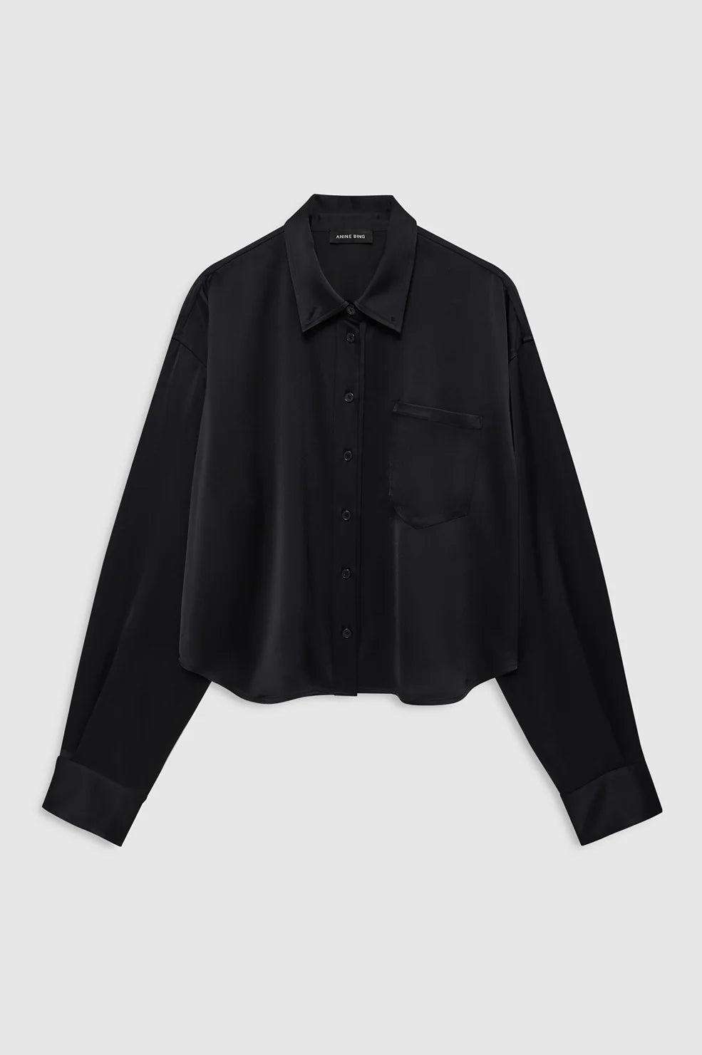 Scott Cropped Shirt Black