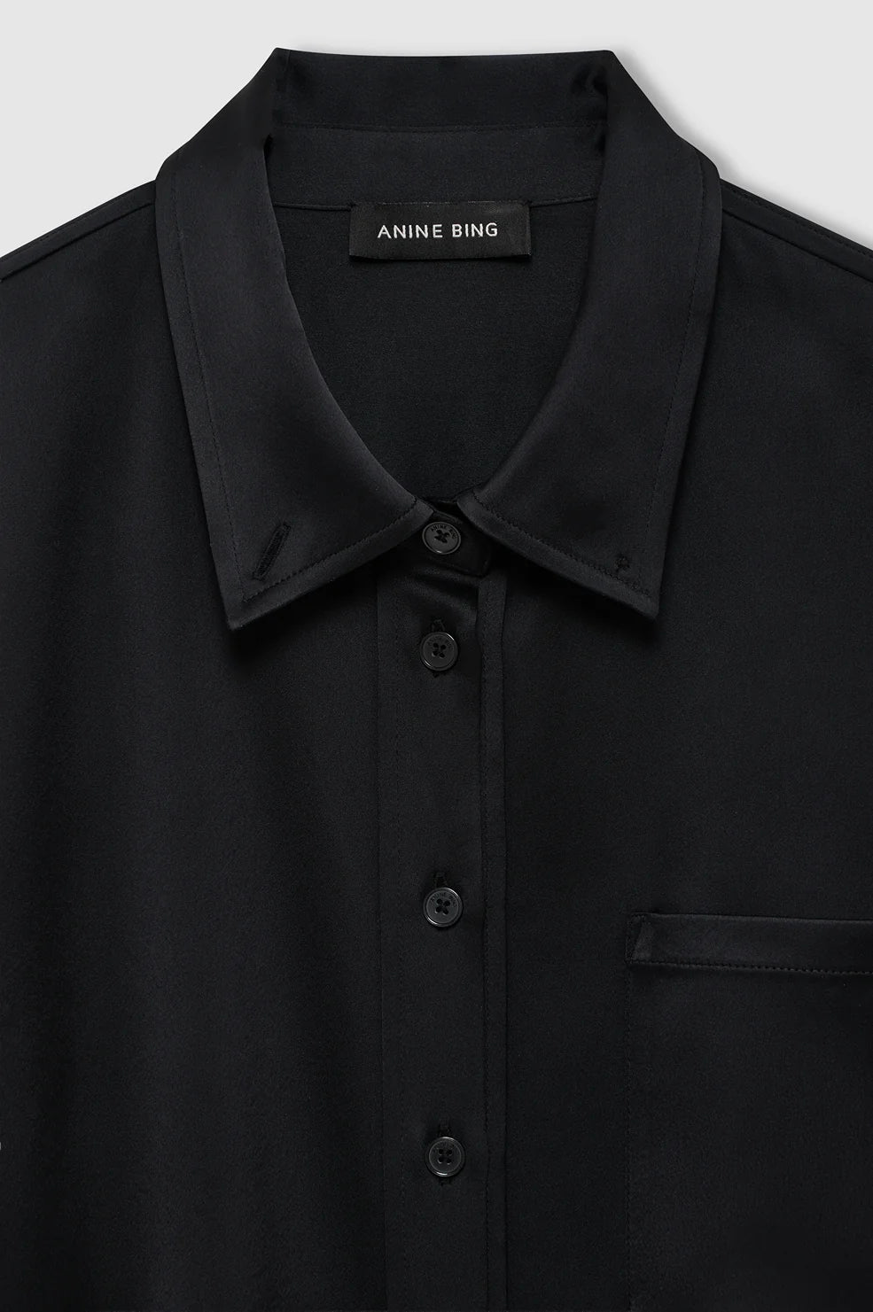 Scott Cropped Shirt Black