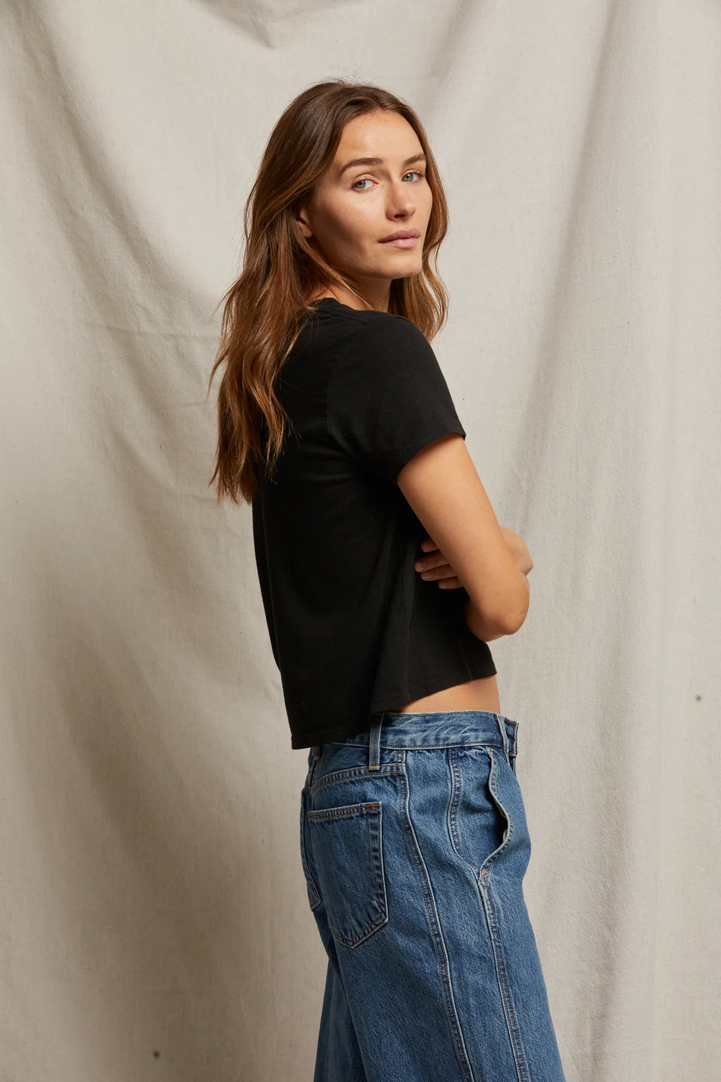 Spring Teen Cotton Baby Tee - True Black