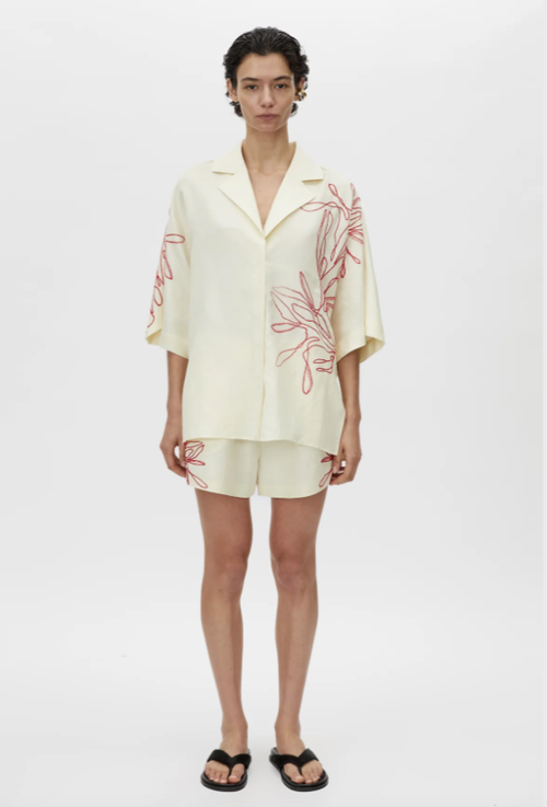 Eviva Embroidered Shirt Lemon