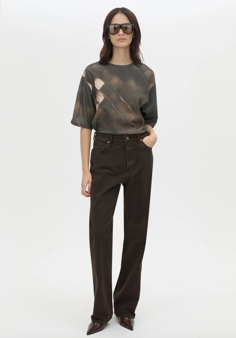 Asper Print Tee Chocolate