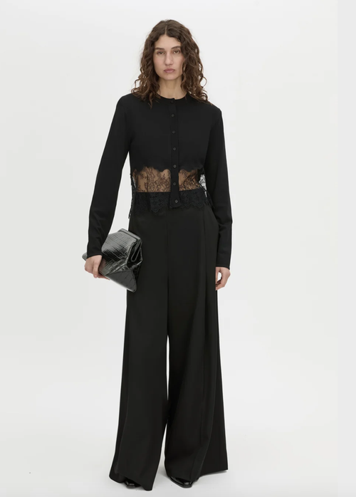 Cayana Lace Detail Cardi Black
