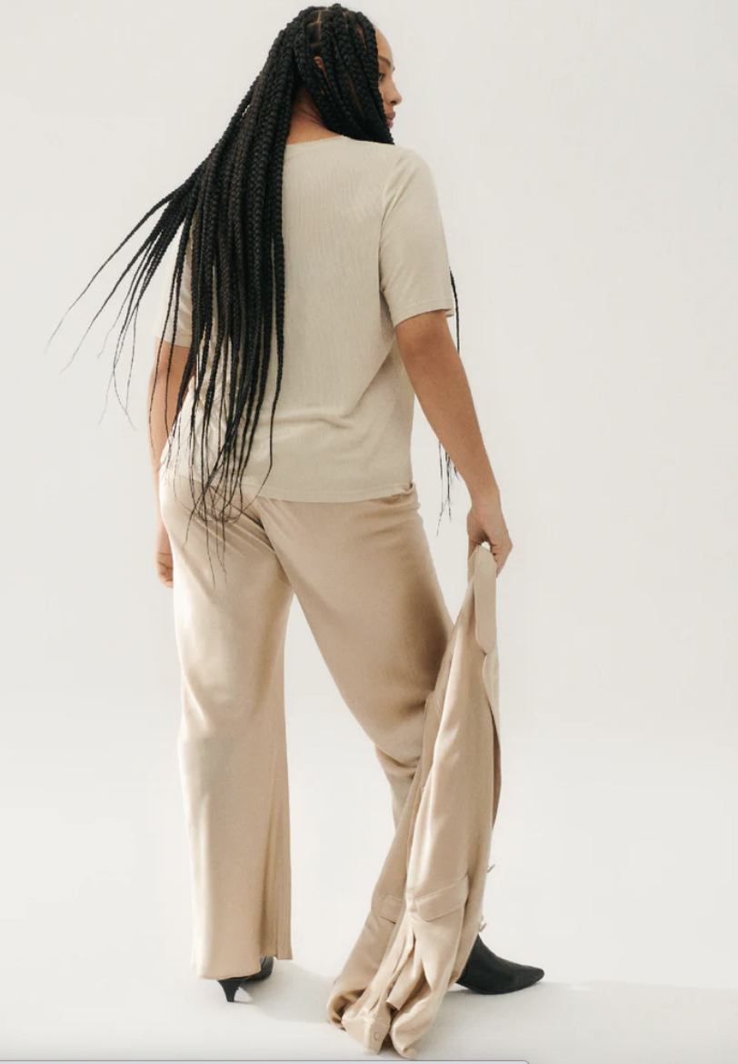 BIAS CUT PANTS HAZELNUT