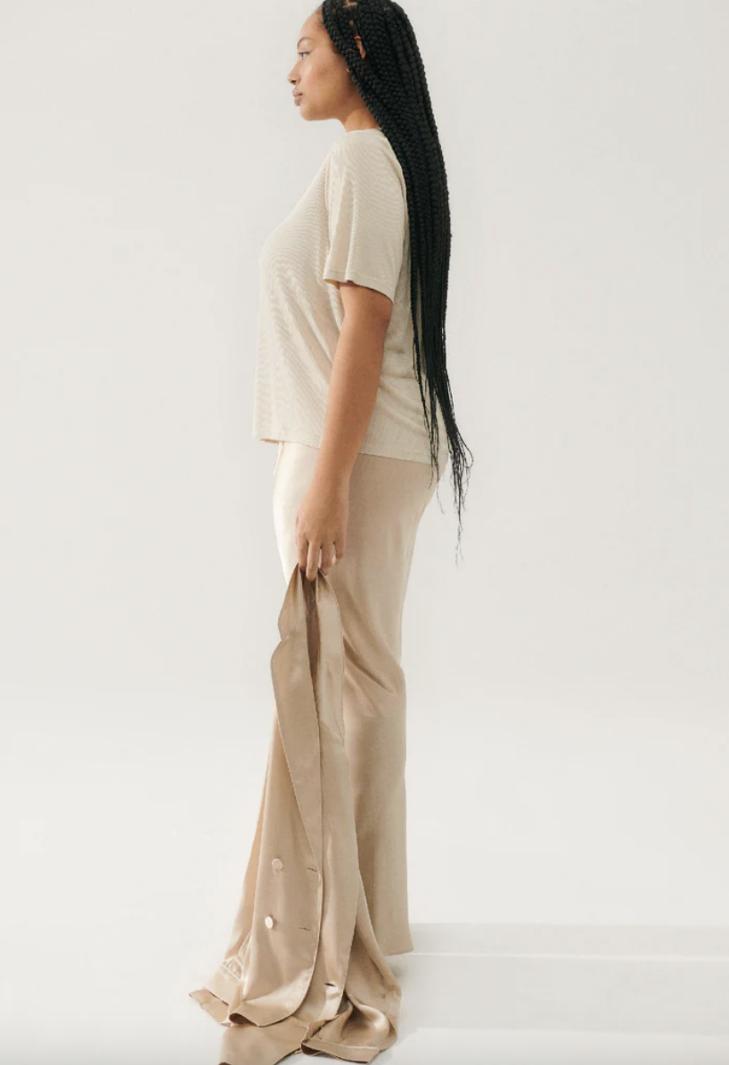 BIAS CUT PANTS HAZELNUT