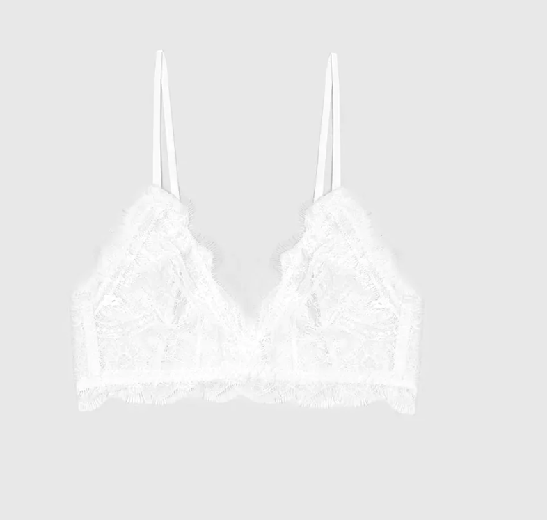 Lace Bra - Black White & Nude