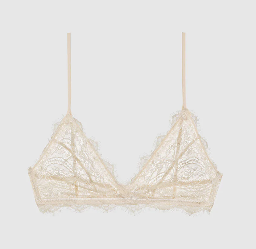 Lace Bra - Black White & Nude