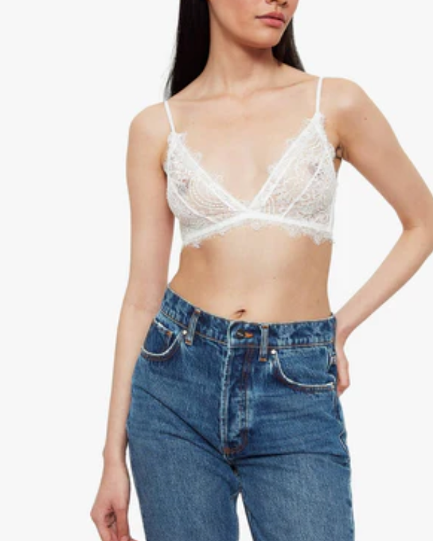 Lace Bra - Black White & Nude