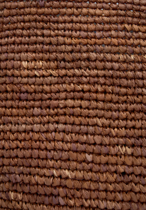 Amir Straw Tote Chocolate