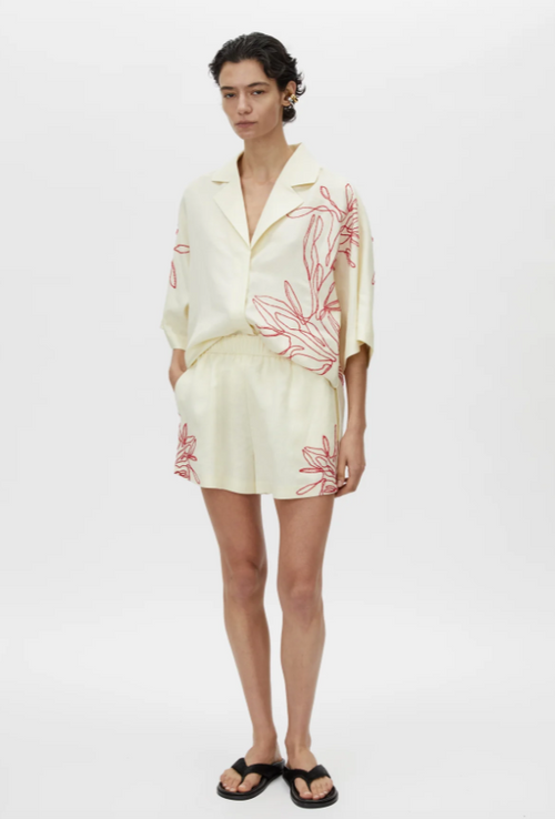 Eviva Embroidered Shirt Lemon
