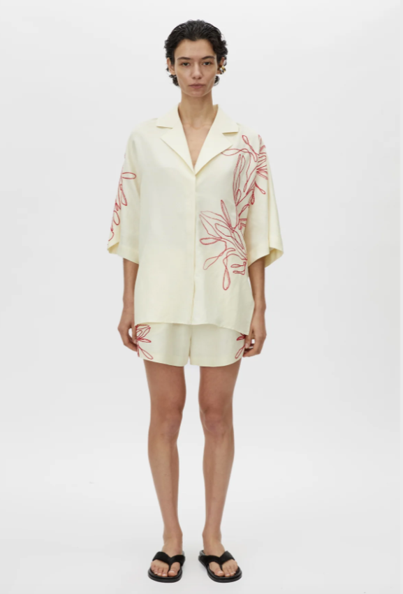 Eviva Embroidered Shirt Lemon