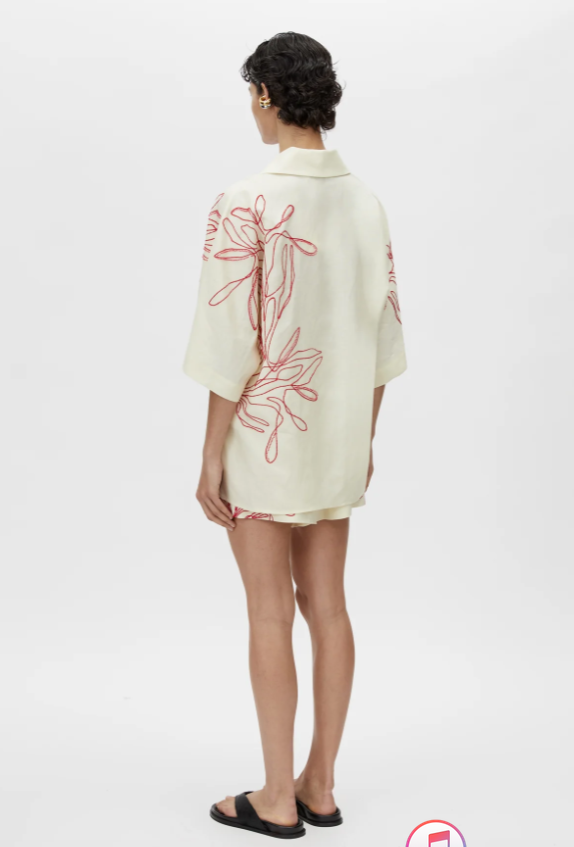 Eviva Embroidered Shirt Lemon