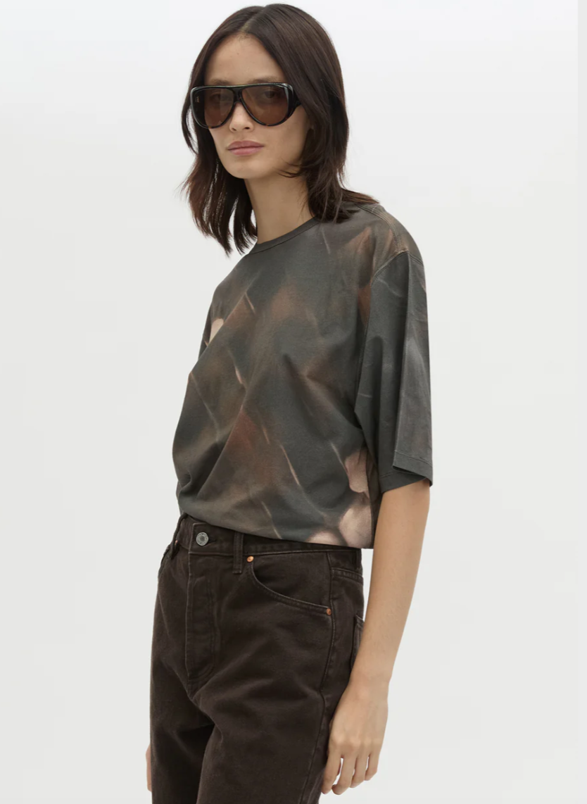 Asper Print Tee Chocolate