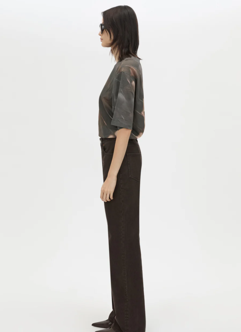 Asper Print Tee Chocolate