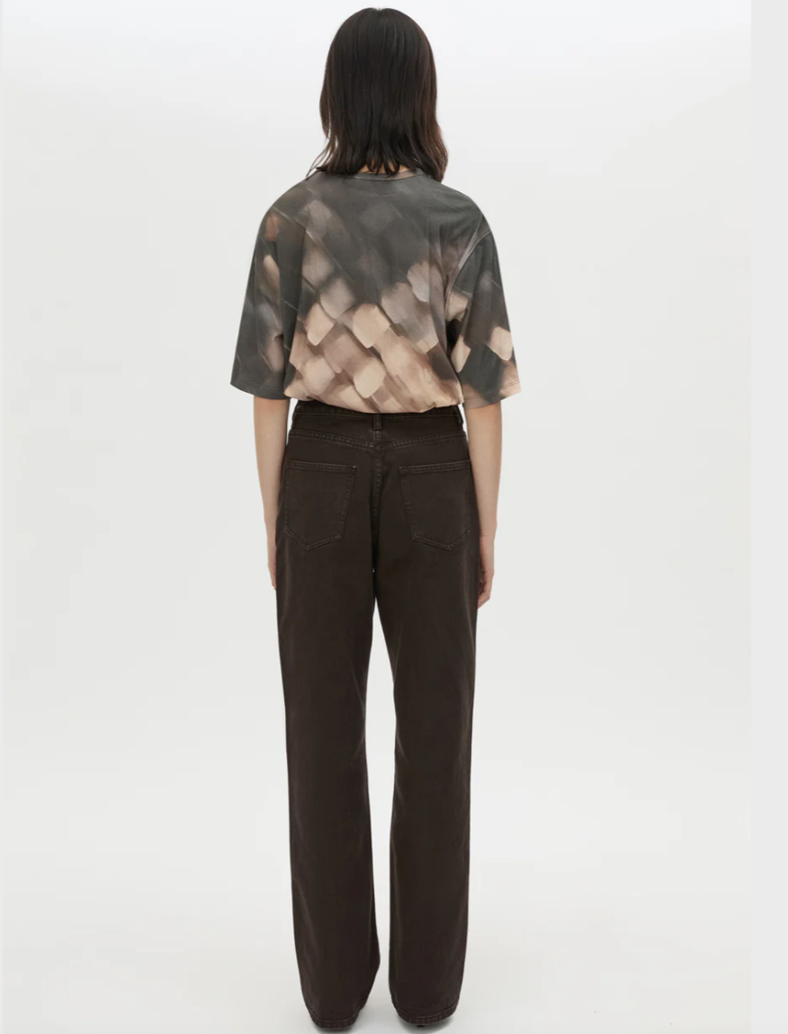 Asper Print Tee Chocolate