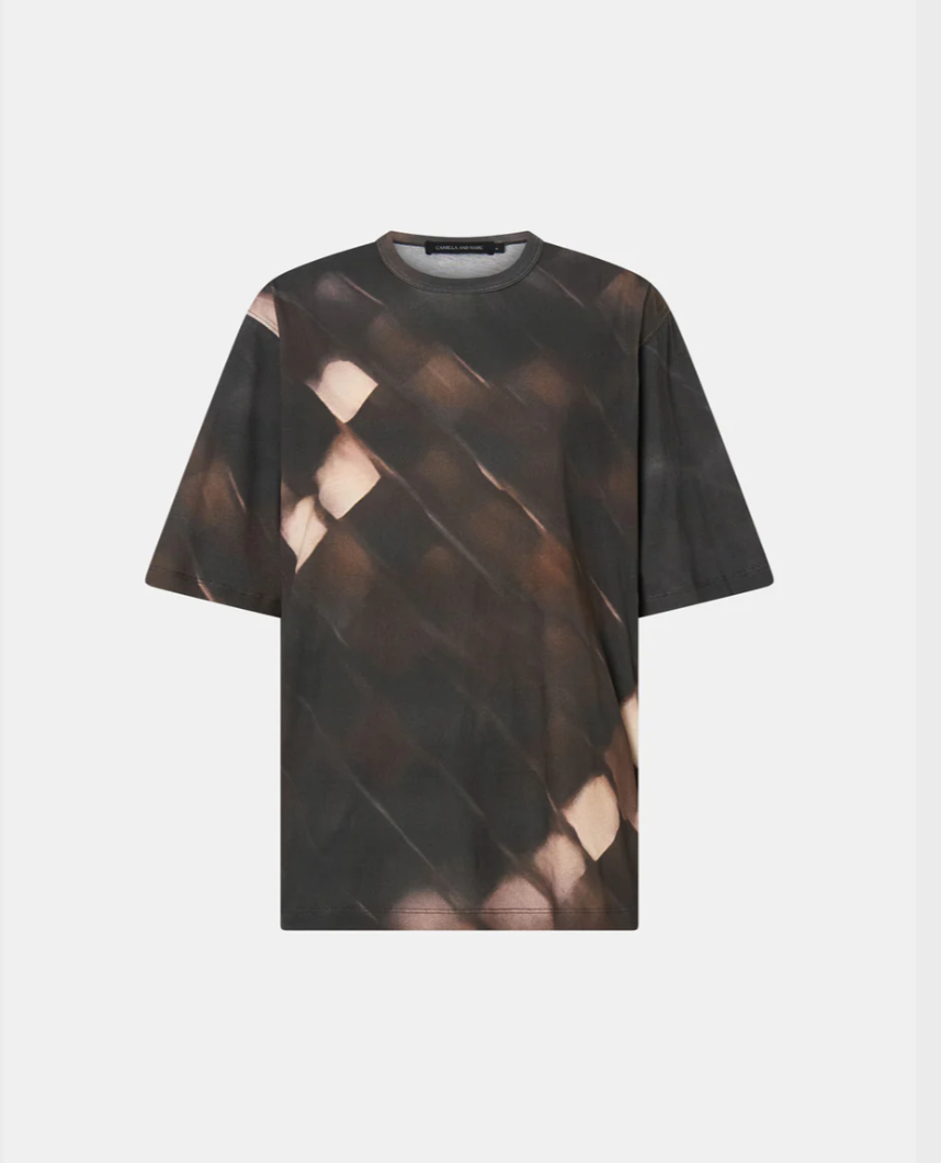 Asper Print Tee Chocolate