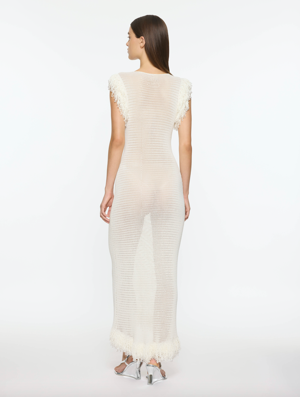 Fringe Dress White