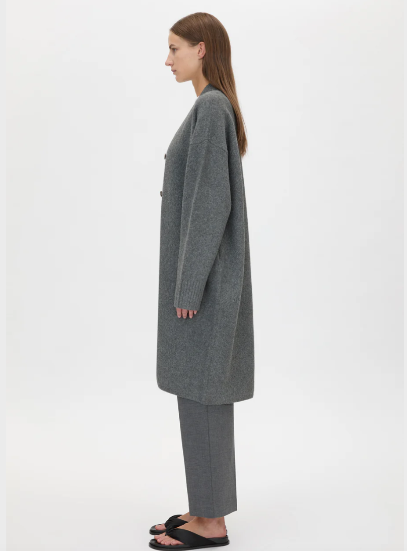 Francis Knit Cardigan Charcoal Melange