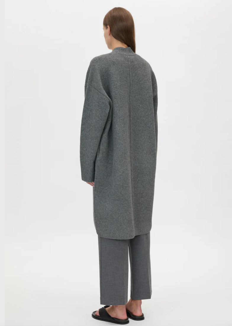 Francis Knit Cardigan Charcoal Melange