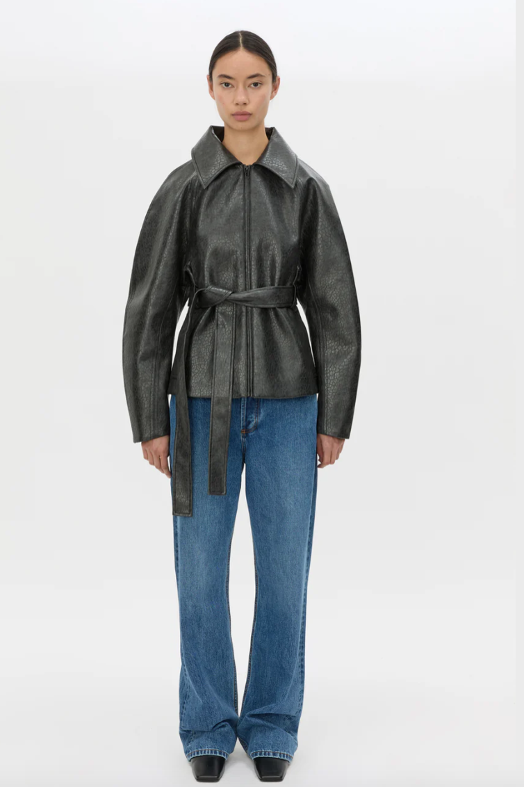 Oreno Croc Belted Jacket