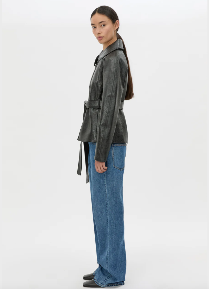 Oreno Croc Belted Jacket