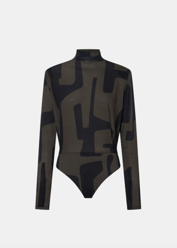 Eidra Printed Long Sleeve Bodysuit