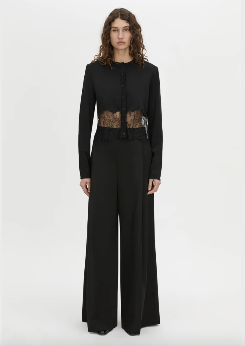 Cayana Lace Detail Cardi Black