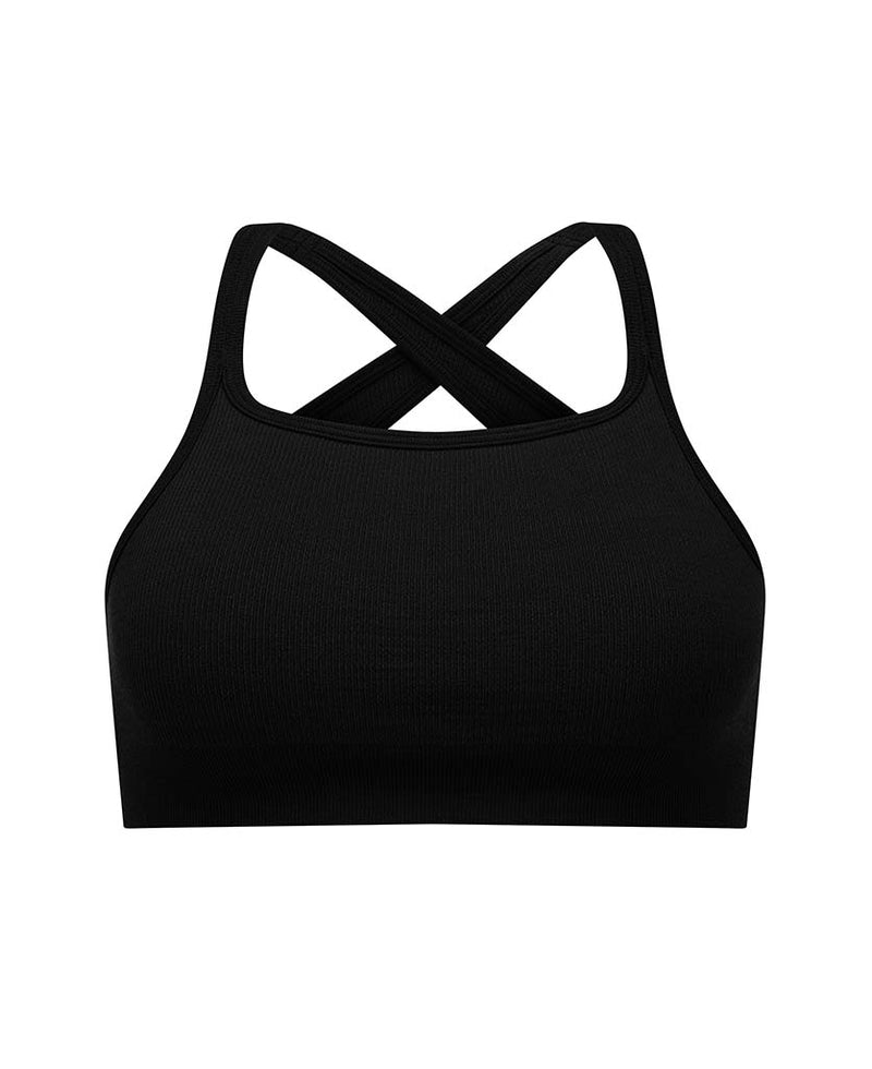 Coming Soon Cross Back Wool Bralet Black