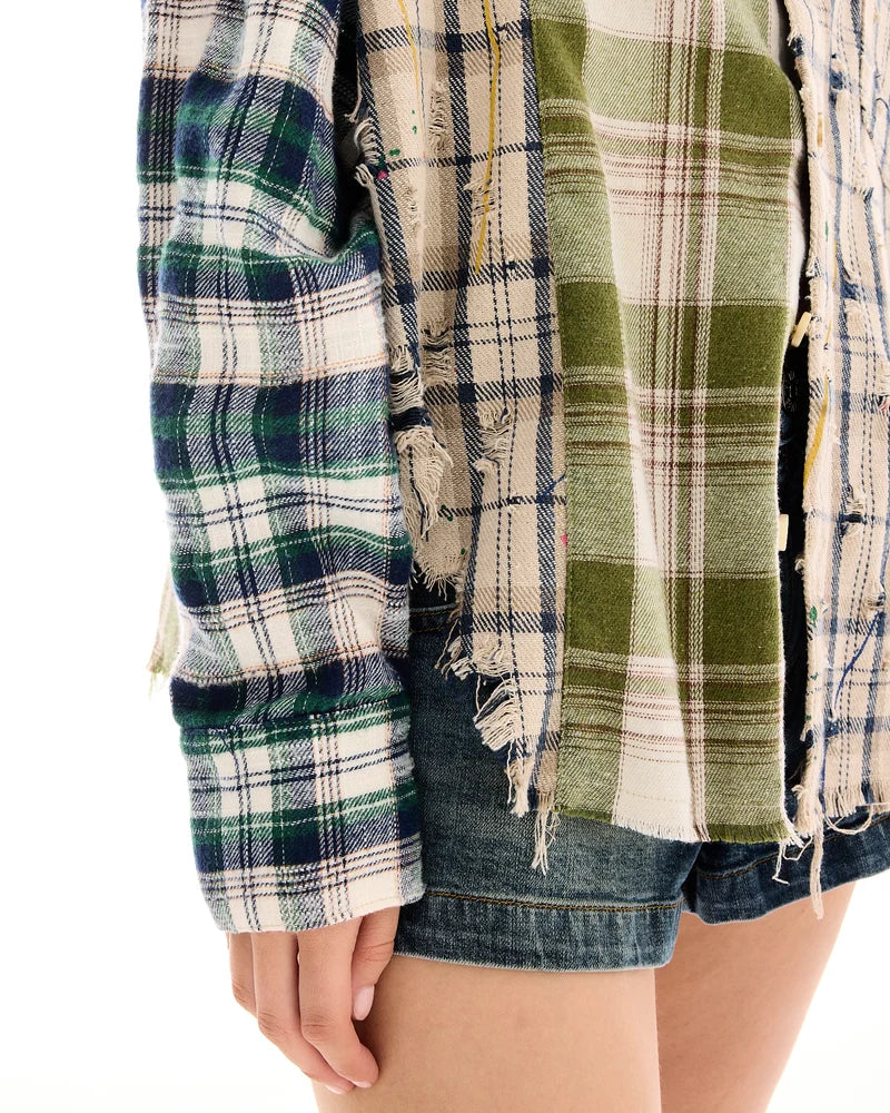 Reworked Artist Flannel Shirt
