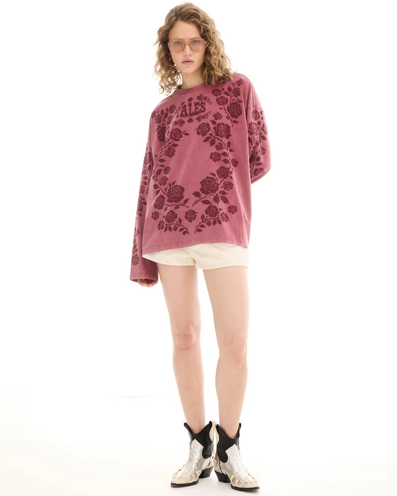 Distorted Burnt Rose Longsleeve Tee