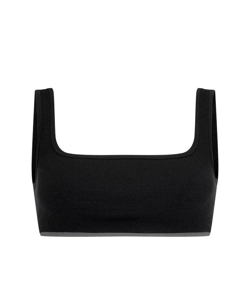 Classic Wool Bralet Black