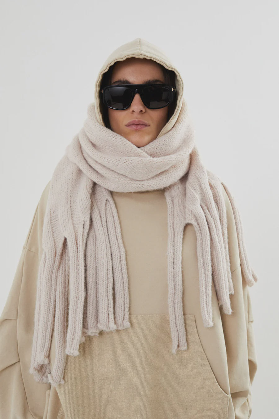 Emilia Scarf - Beige/Grey