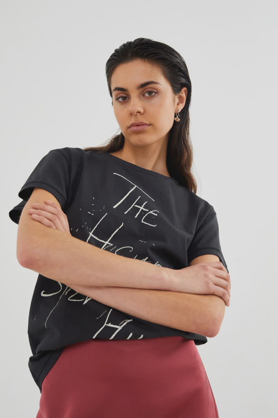 Ambla Tee Heartbeat Faded Black