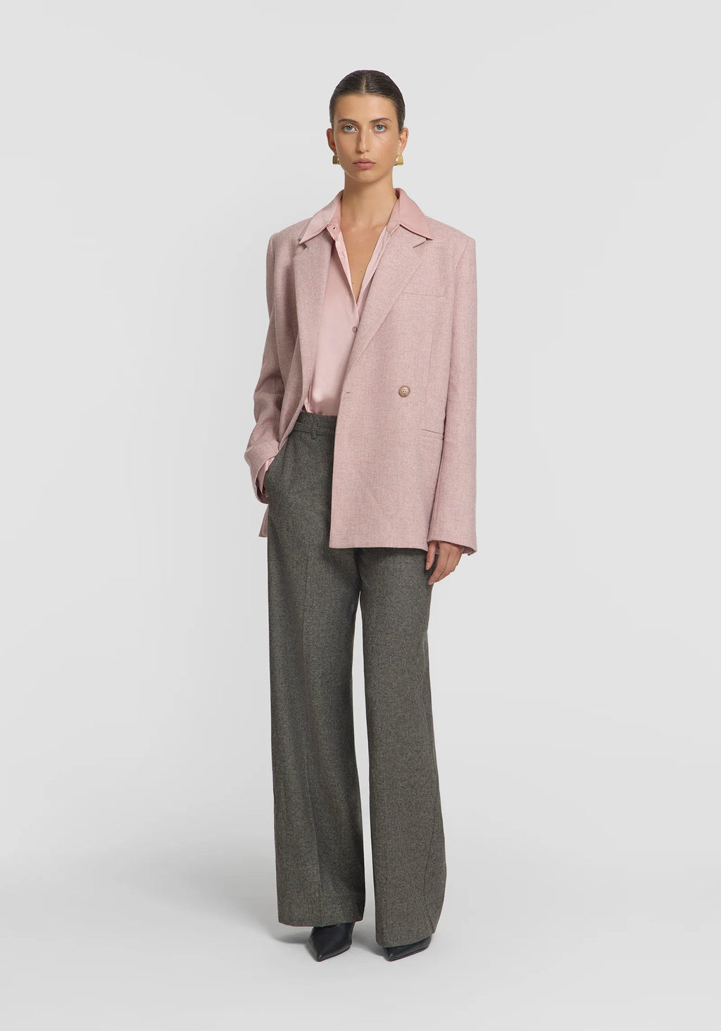 Prosperity Blazer - Tinted Rose