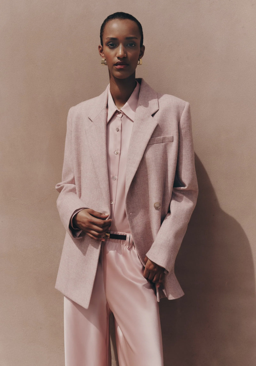Prosperity Blazer - Tinted Rose