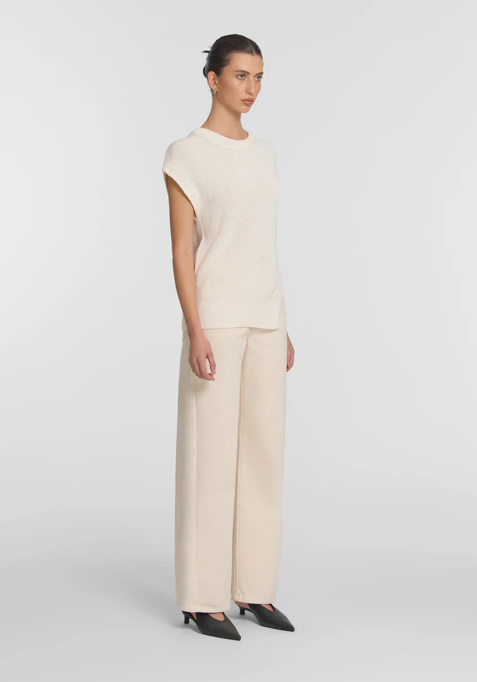 Memphis knit top Ivory