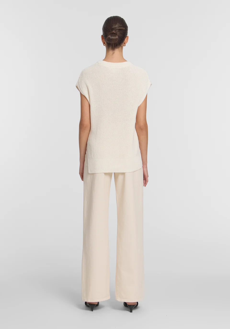 Memphis knit top Ivory