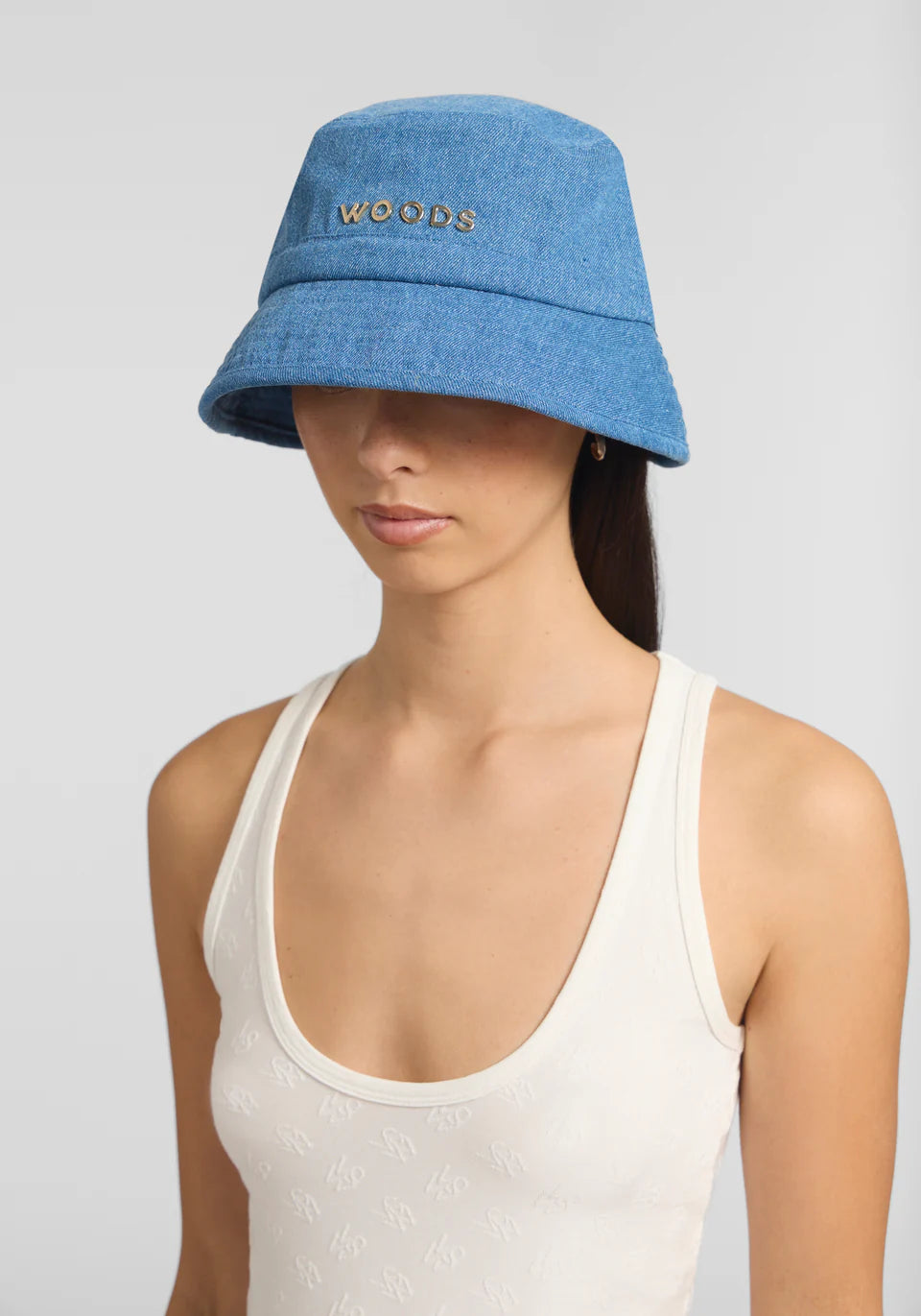 Woods Metal Bucket Hat Denim