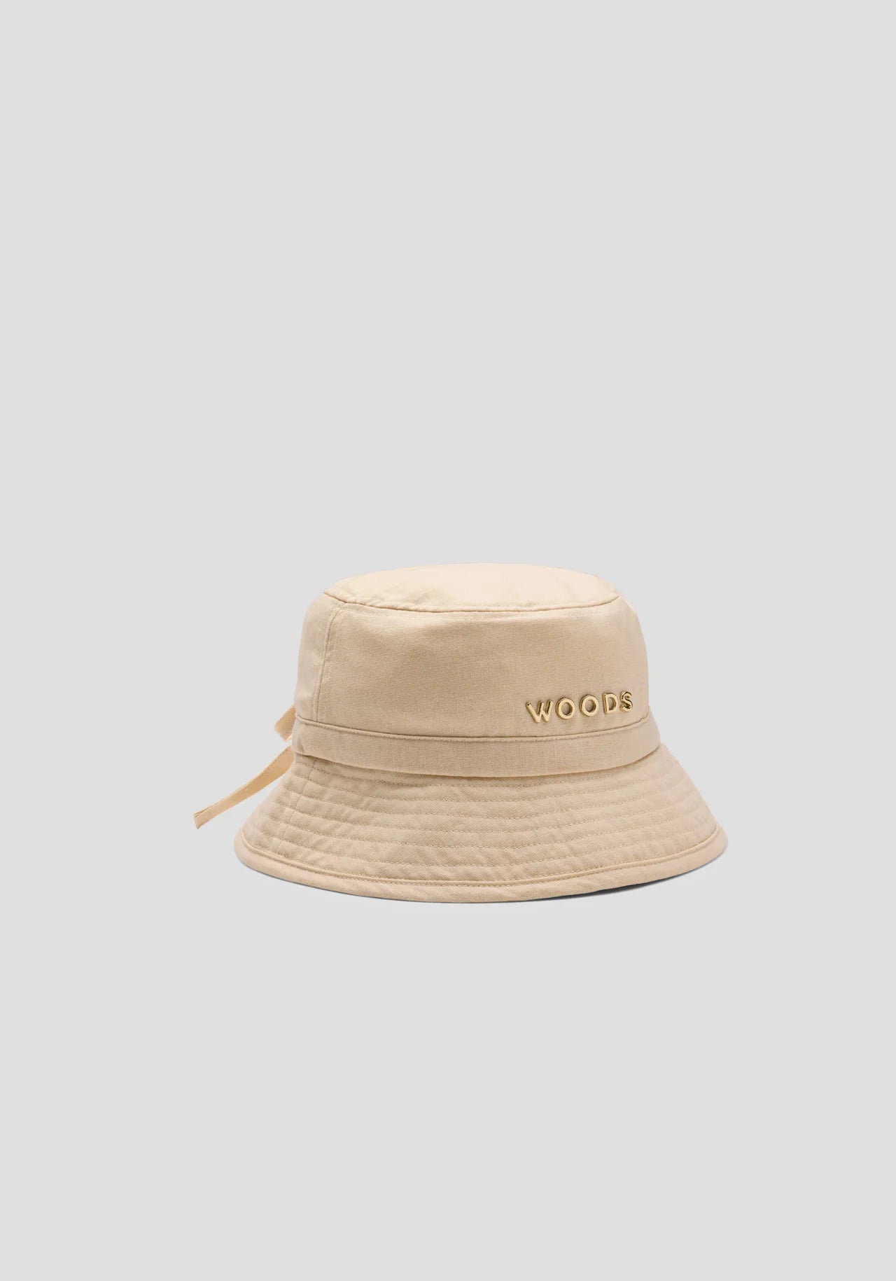 Woods Metal Bucket Hat Ecru