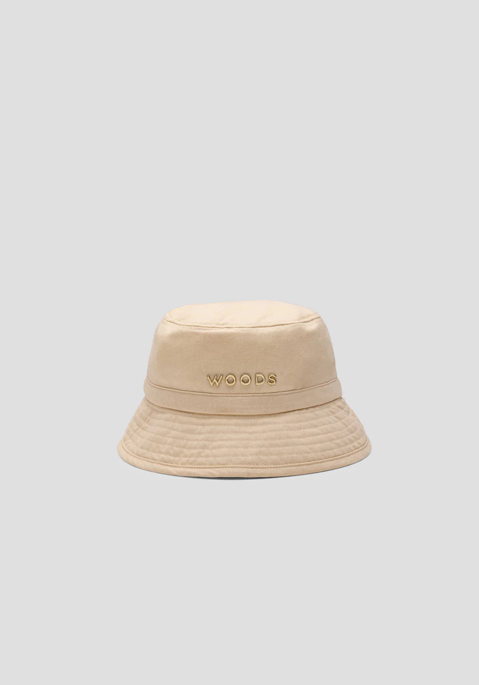 Woods Metal Bucket Hat Ecru
