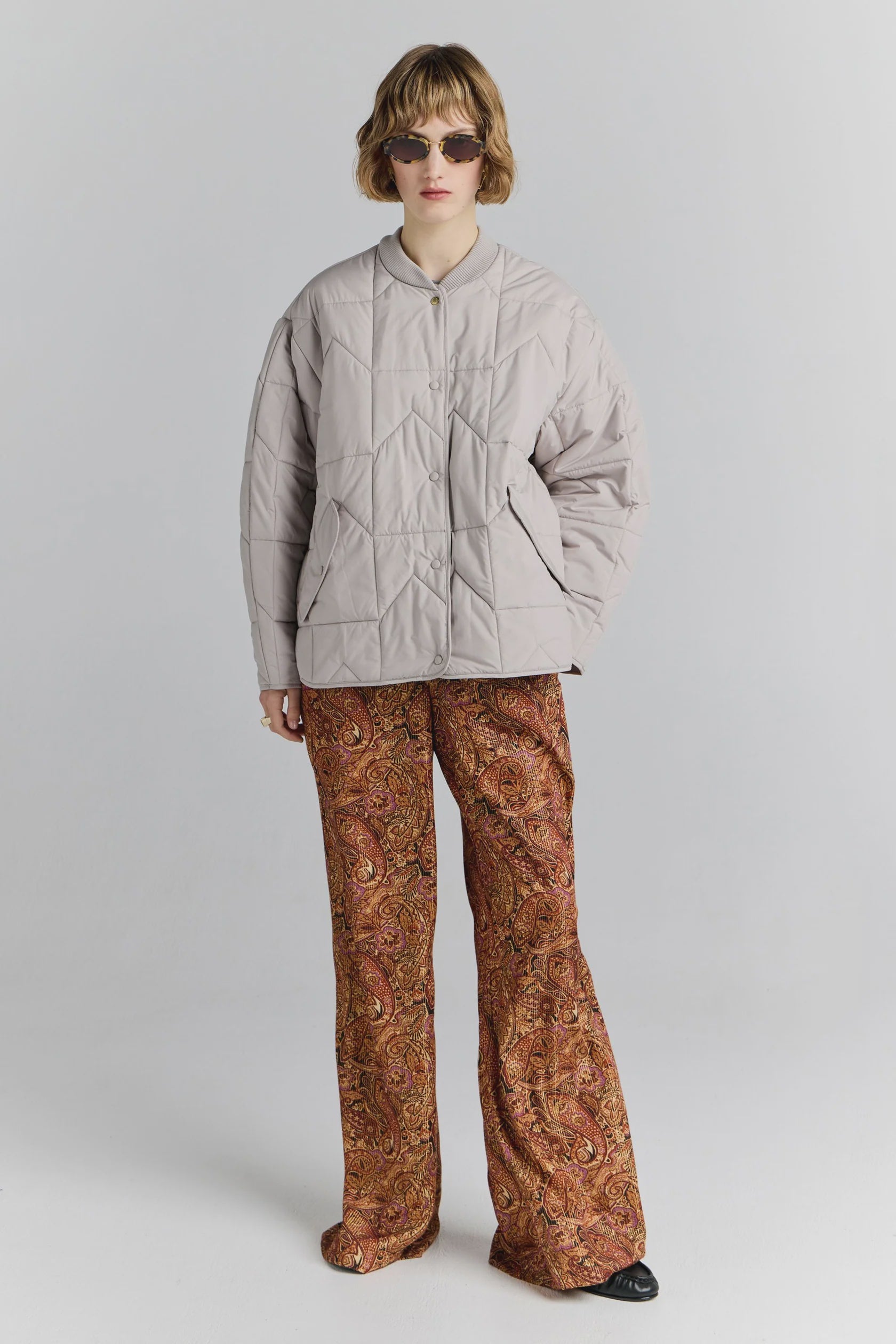 Quilted Monogram Jacket Ecru