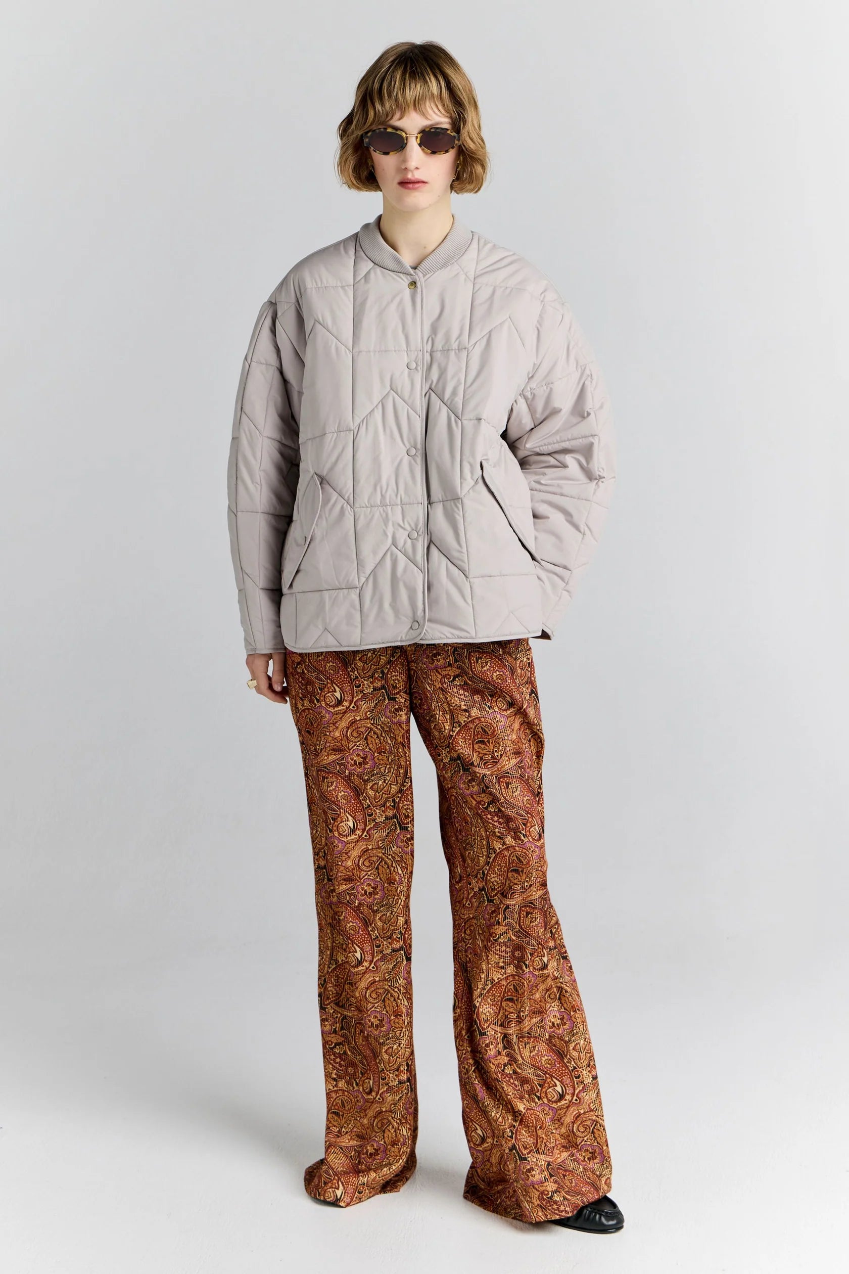 Quilted Monogram Jacket Ecru