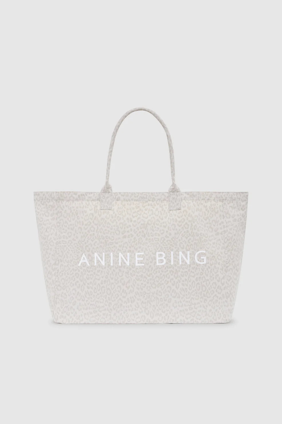 Leo Canvas Tote White Leopard