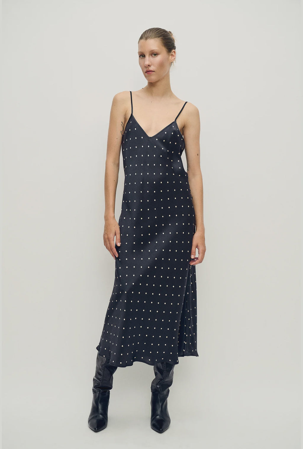 90s Slip Dress Small Polka Dot