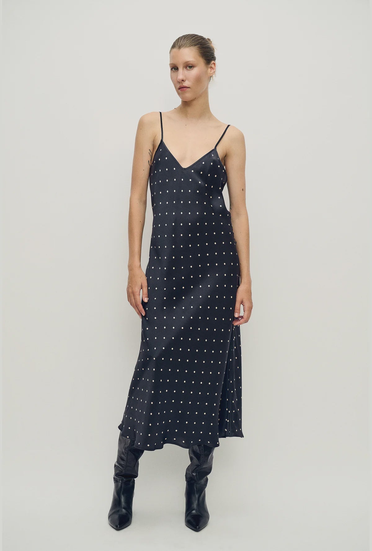 90s Slip Dress Small Polka Dot