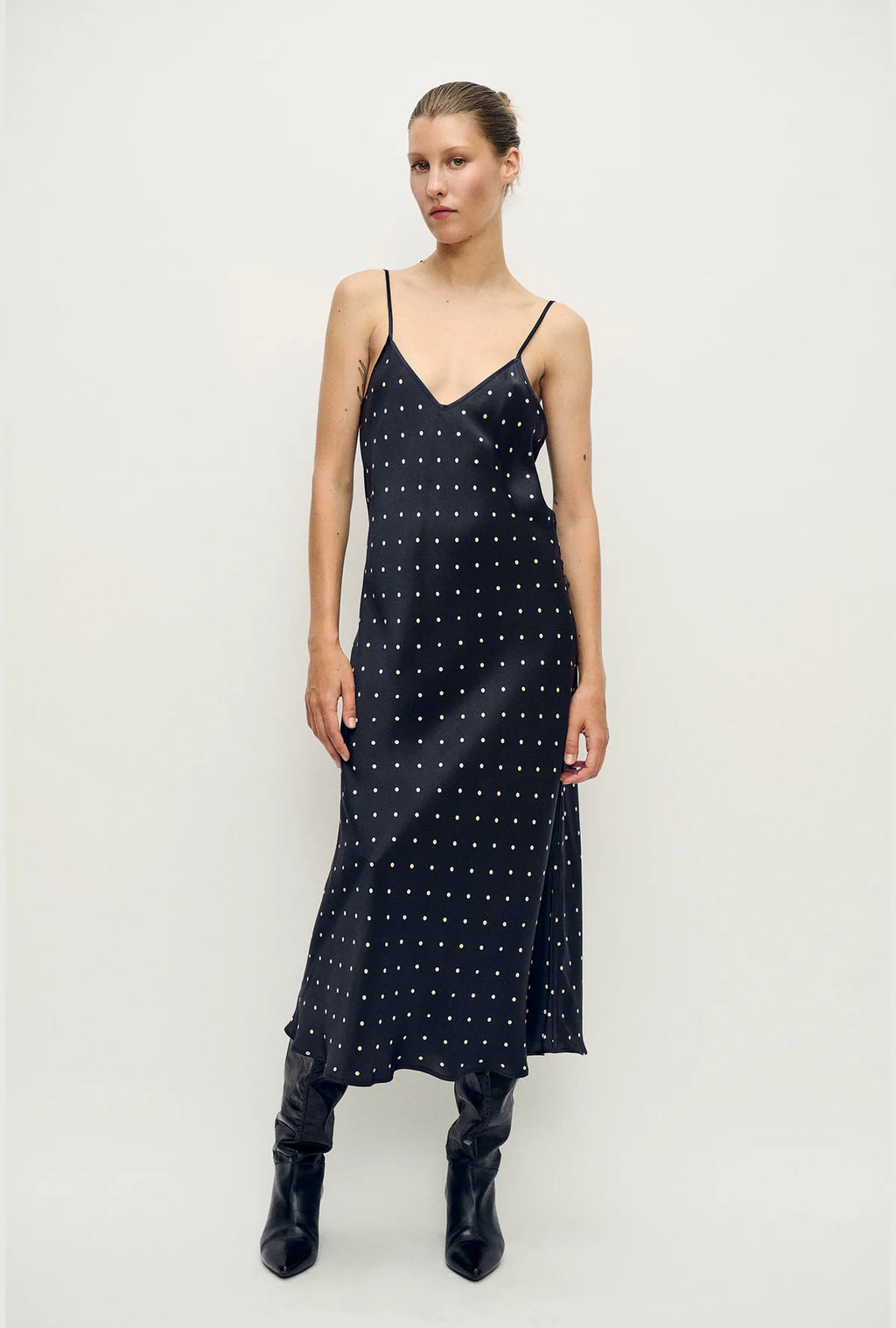 90s Slip Dress Small Polka Dot