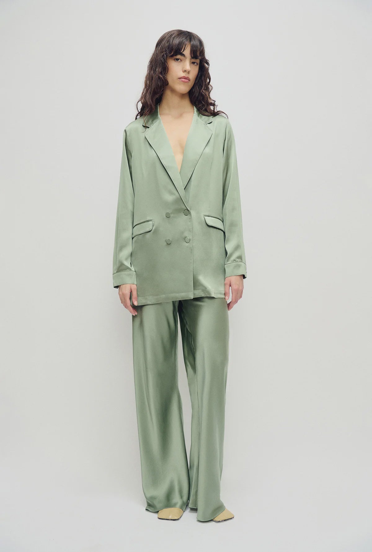 Bias Cut Pants Moonshine
