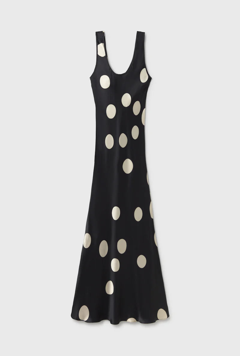 Scoop Neck Dress Large Polka Dot