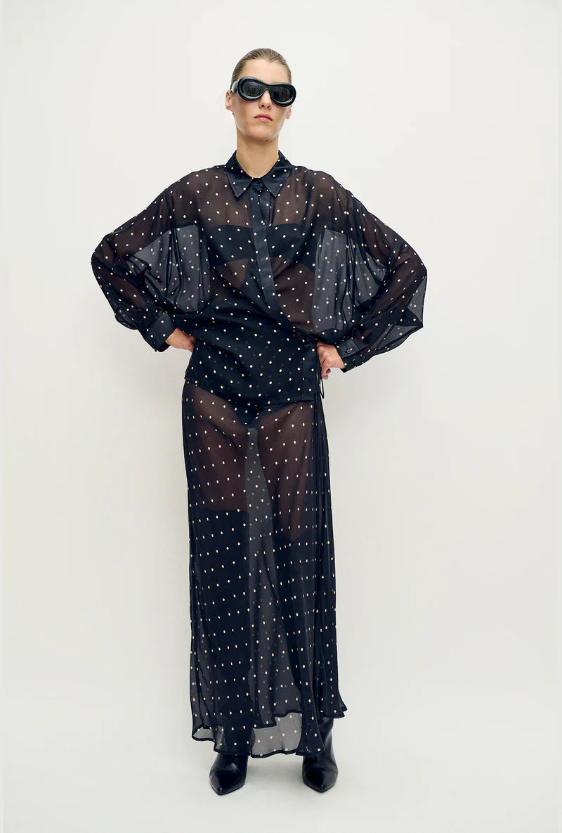 Crossover Shirt Small Polka Dot